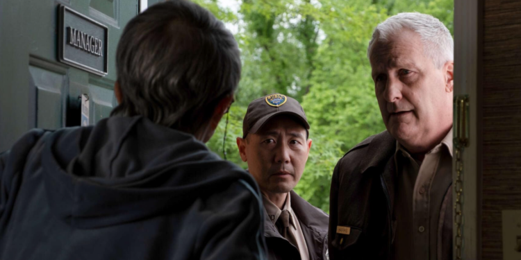 Jeff Daniels and Rob Yang in Jojo Ameri-GO (2021)