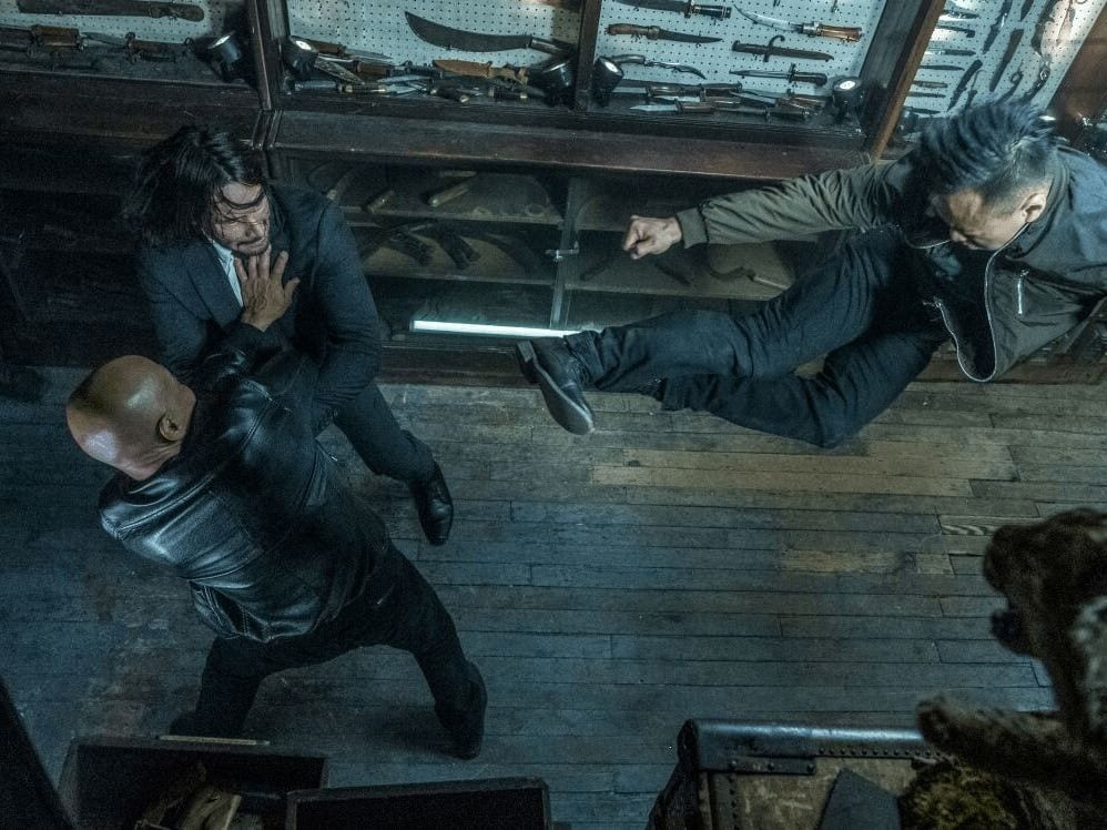 John Wick antique shop knife fight John Wick’s 5 Most Thrilling Battles, Ranked