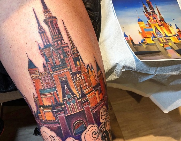 David Bromstad's tattoos Cinderella Castle