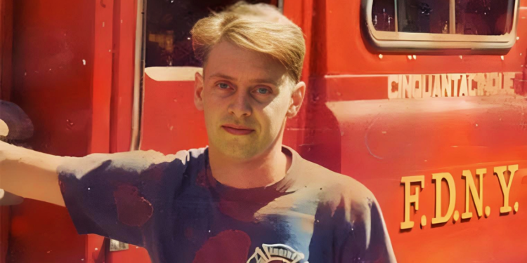 Steve Buscemi as a young firefighter