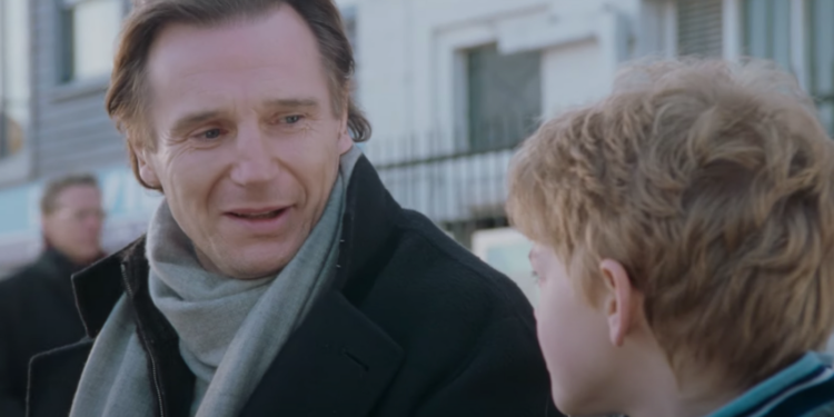 Liam Neeson and Thomas Brodie-Sangster in Love Actually (2003)