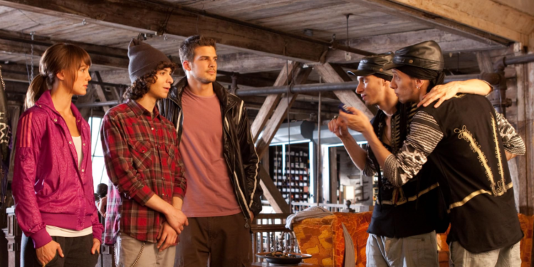 Adam Sevani, Sharni Vinson, Facundo Lombard, Martín Lombard, and Rick Malambri in Step Up 3D (2010)