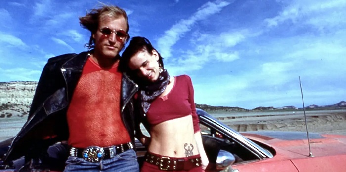 Woody Harrelson with costar in Natural Born Killers