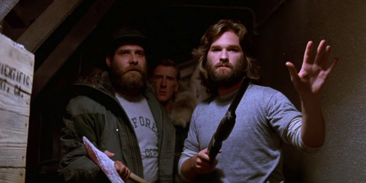 Kurt Russell, Richard Masur, and Donald Moffat in The Thing (1982)