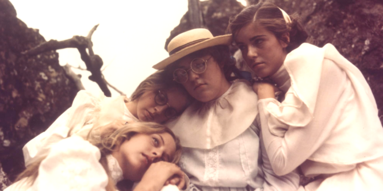 Anne-Louise Lambert, Karen Robson, Christine Schuler, and Jane Vallis in Picnic at Hanging Rock (1975)