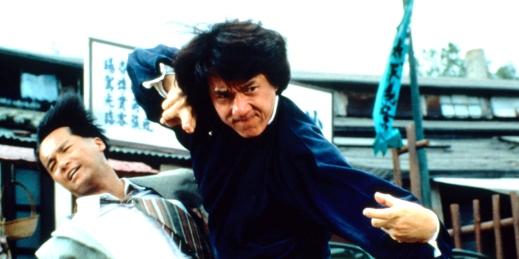 Jackie Chan and Anthony Carpio in The Legend of Drunken Master (1994)
