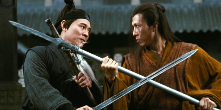 Jet Li and Donnie Yen in Hero (2002)