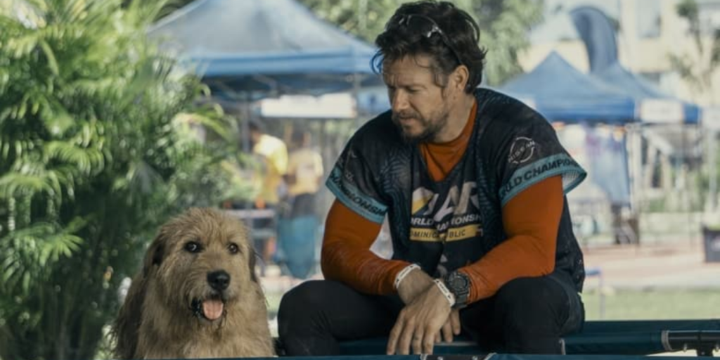 Mark Wahlberg and Ukai in Arthur the King (2024)