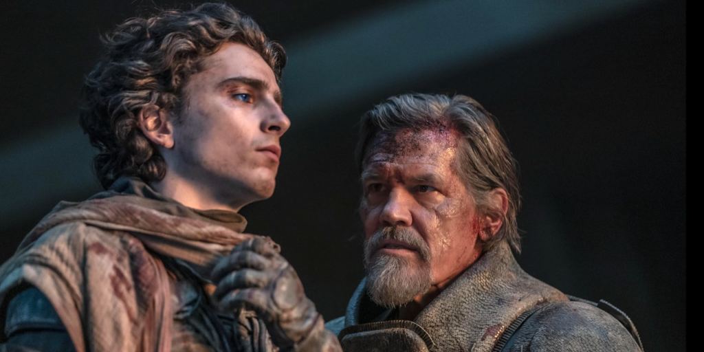 Josh Brolin and Timothée Chalamet in Dune: Part Two (2024)