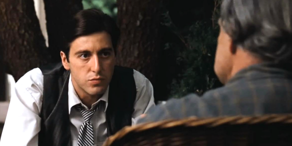 Marlon Brando and Al Pacino in The Godfather (1972)