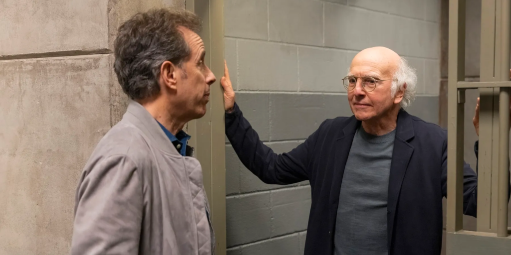 Larry David and Jerry Seinfeld in the Curb Your Enthusiasm Finale