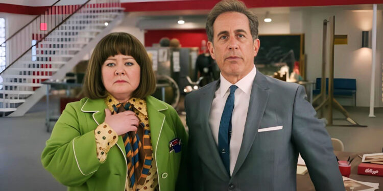 Melissa McCarthy and Jerry Seinfeld in Unfrosted