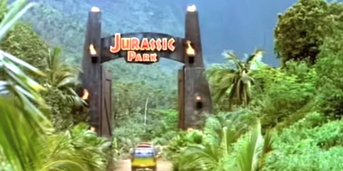 A scene from 1993's Jurassic Park