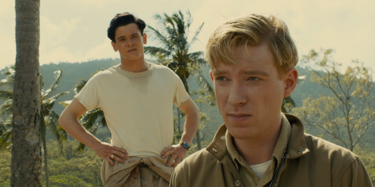 Jack O'Connell and Domhnall Gleeson in Unbroken (2014)