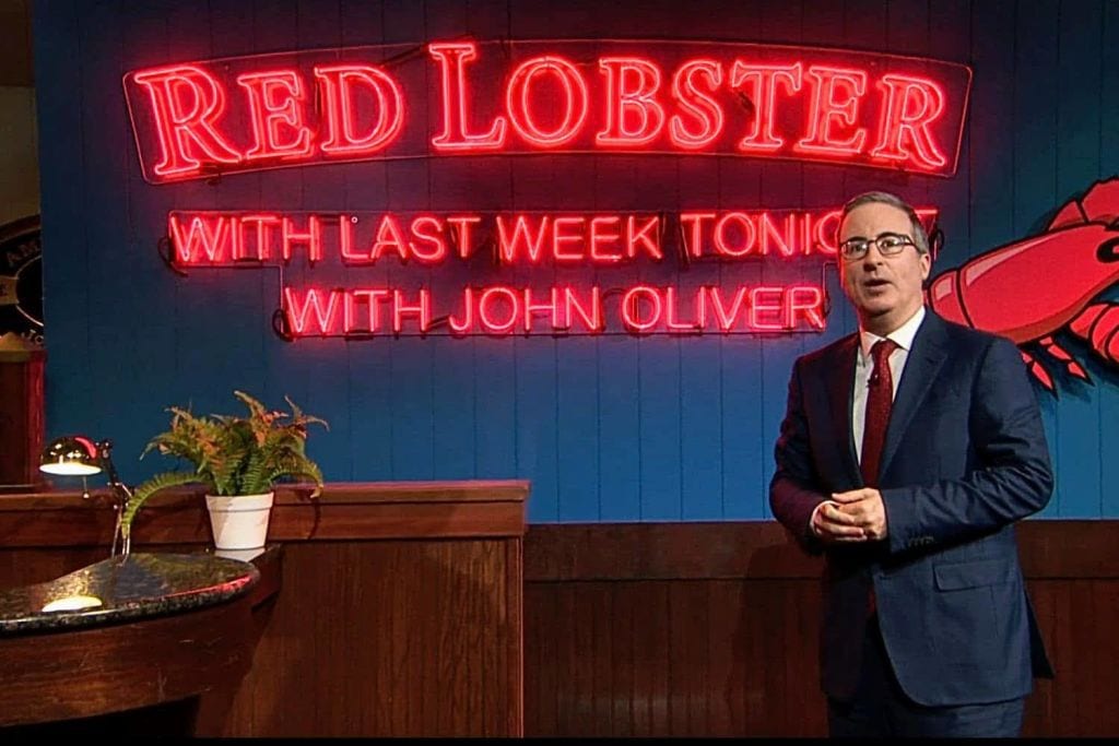 John Oliver Donates Red Lobster Equipment to Local Bakery with a Catch