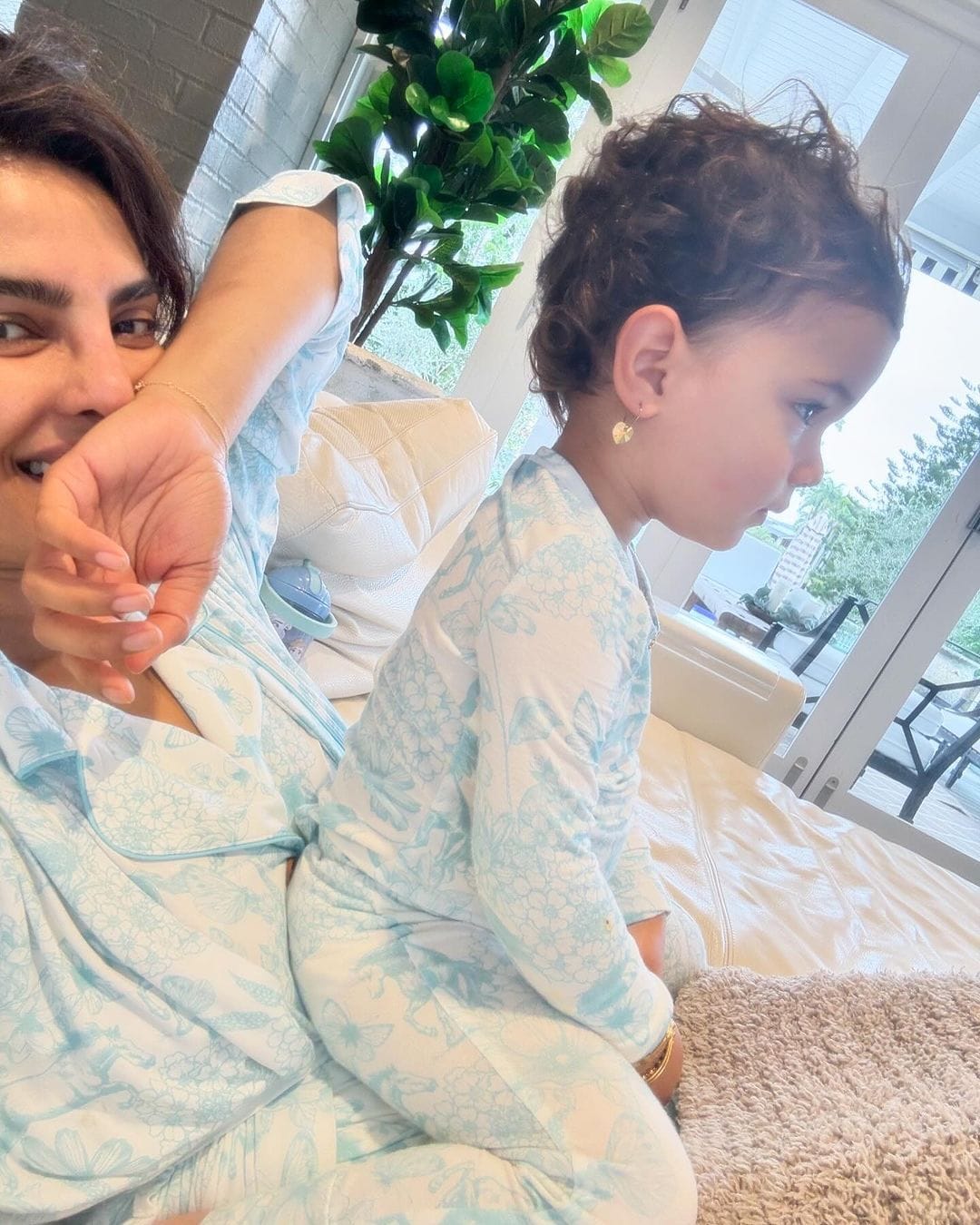 Priyanka Chopra and Daughter Malti Marie Share Stylish Twinning Moment in Floral Pajamas