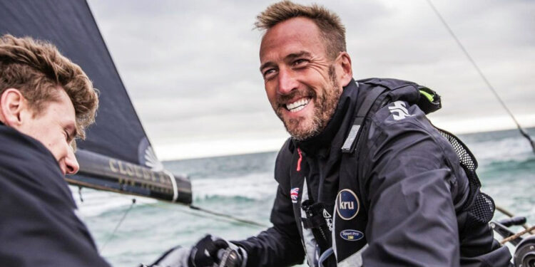 Ben Fogle in a boat race