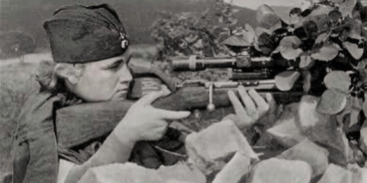 Dr. Ruth as a sniper