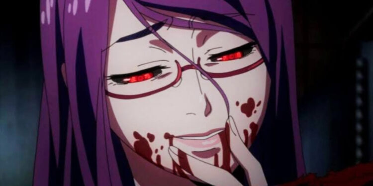 Rize Kamishiro in Tokyo Ghoul