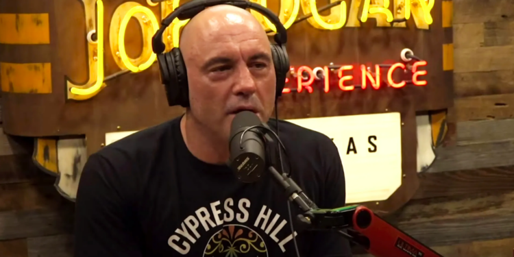 Joe Rogan Hosting His Podcast