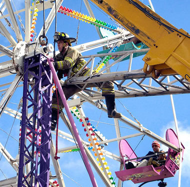 Man Bravely Rescues Girl Dangling from Ferris Wheel
