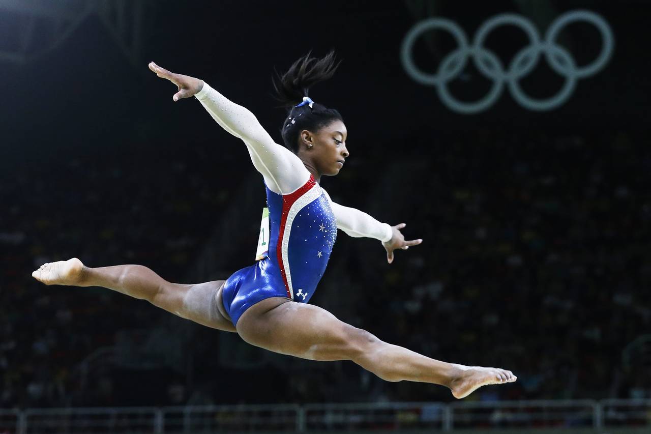 Simone Biles during her gold medal routine in Rio
