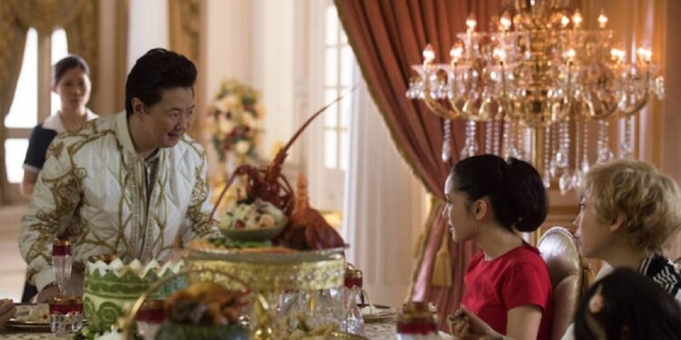 The Goh family feast in Crazy Rich Asians