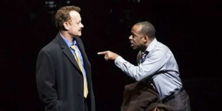 Courtney B. Vance in a stage play with Tom Hanks