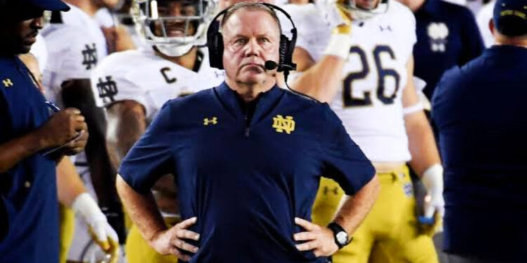 Brian Kelly as Notre Dame Fighting Irish coach