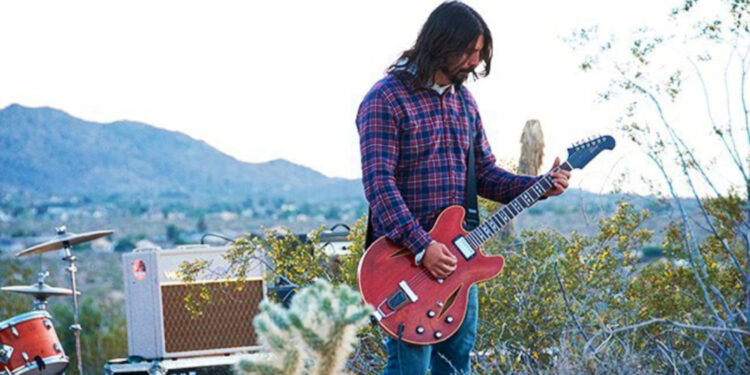 Dave Grohl on the guitar