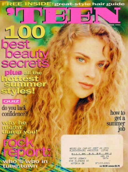 Jordyn Blum as cover model for 'Teen Magazine