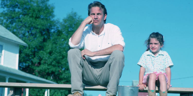 Cast of Field of Dreams: Kevin Costner and Gaby Hoffmann