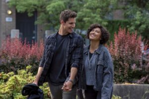 Robbie Amell and Andy Allo in Upload