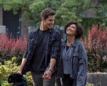 Robbie Amell and Andy Allo in Upload