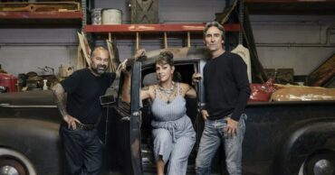 Frank Fritz, Danielle Colby, and Mike Wolfe from American Pickers