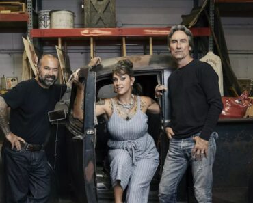 Frank Fritz, Danielle Colby, and Mike Wolfe from American Pickers