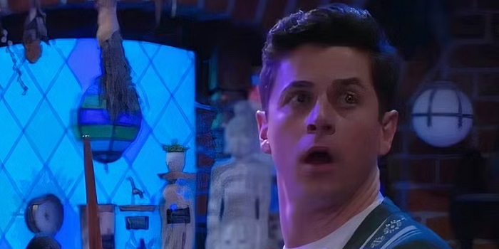 David Henrie as Justin Russo on Wizards Beyond Beverly Place