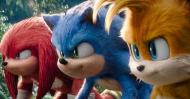 Idris Elba, Colleen O'Shaughnessey, and Ben Schwartz in Sonic the Hedgehog 3