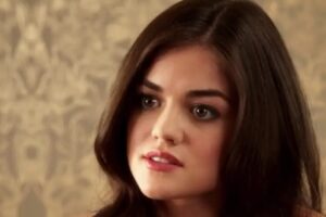 Lucy Hale as Aria Montgomery on Pretty Little Liars.