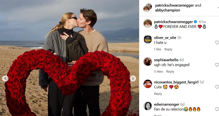 Abby Champion and Patrick Schwarzenegger engaged