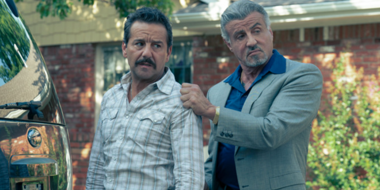 Max Casella and Sylvester Stallone in Tulsa King (2022)