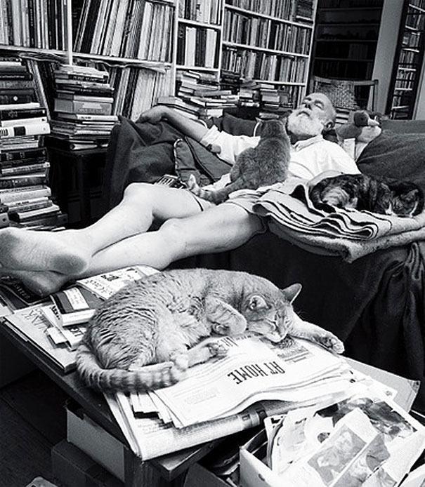 Famous Artists Photographed With Their Cats