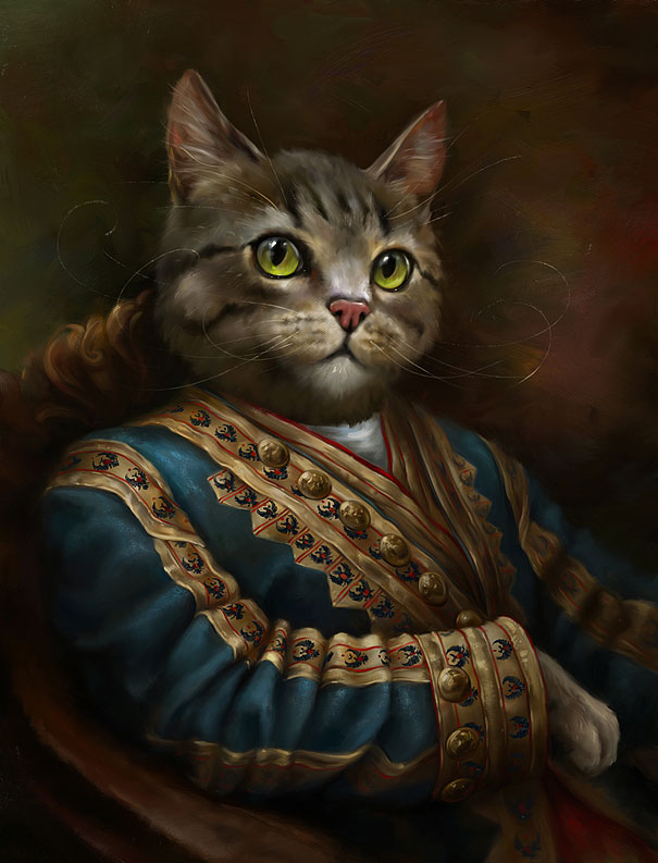 Classy Portraits of Cats Portrayed As Royalty