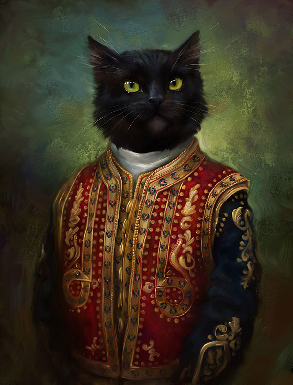 Classy Portraits of Cats Portrayed As Royalty