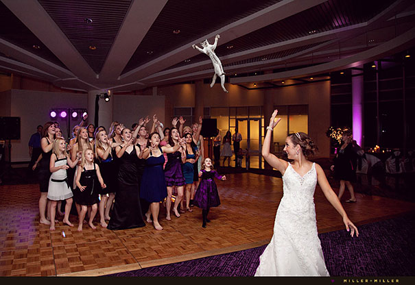 Bride&#8217;s Bouquets Replaced By Flying Cats In The Latest Wedding Photography Trend
