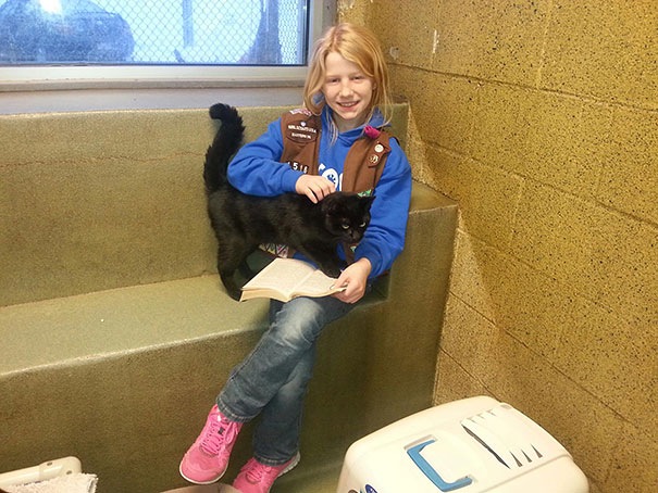 Children Read To Shelter Cats In The Heart-melting &#8220;Book Buddies&#8221; Program