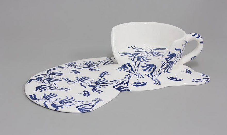 Porcelain China By Livia Marin Looks Like Melting Ice-cream