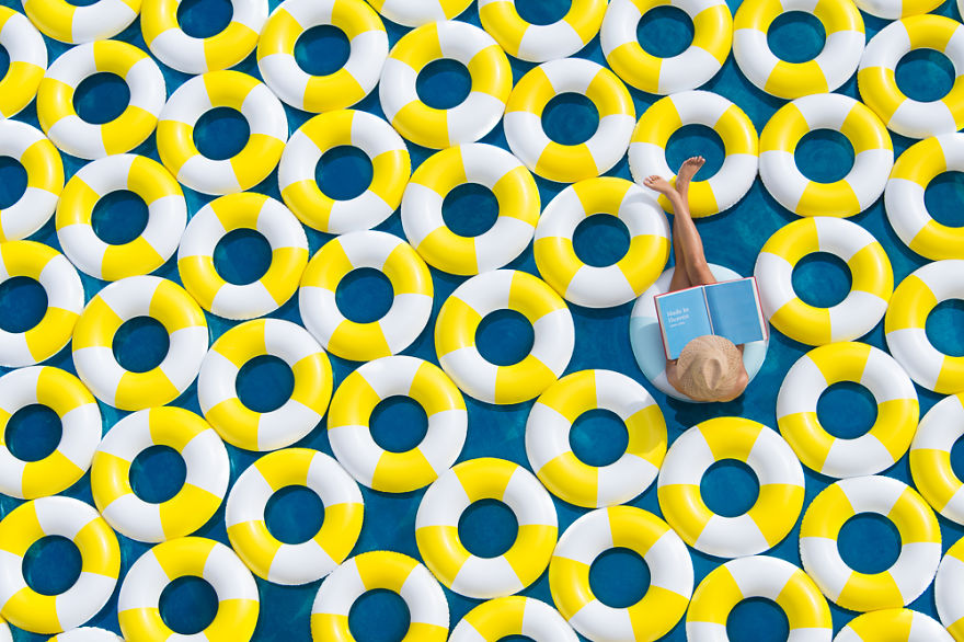 Poolside Photos With 1,000 Inner Tubes Bring Back 1960s Mediterranean Glamor Poolside Photos With 1,000 Inner Tubes Bring Back 1960s Mediterranean Glamor
