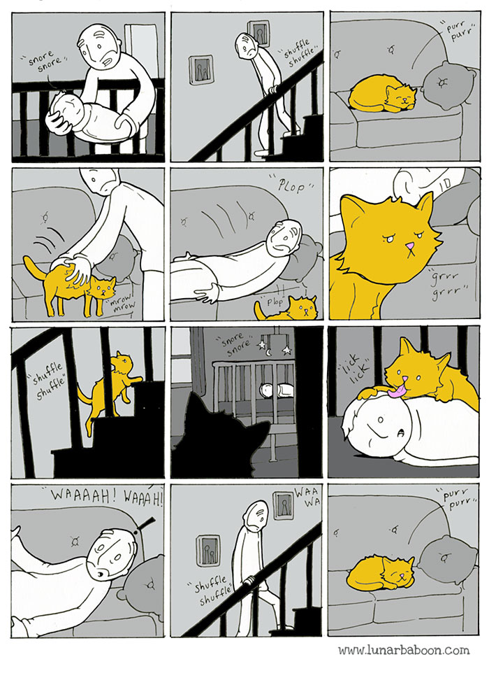 Life With Cats By Lunarbaboon (18 Comics)