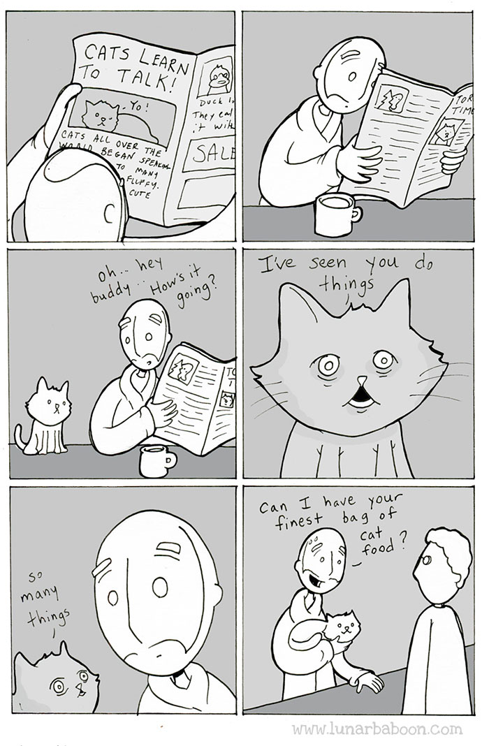 Life With Cats By Lunarbaboon (18 Comics)